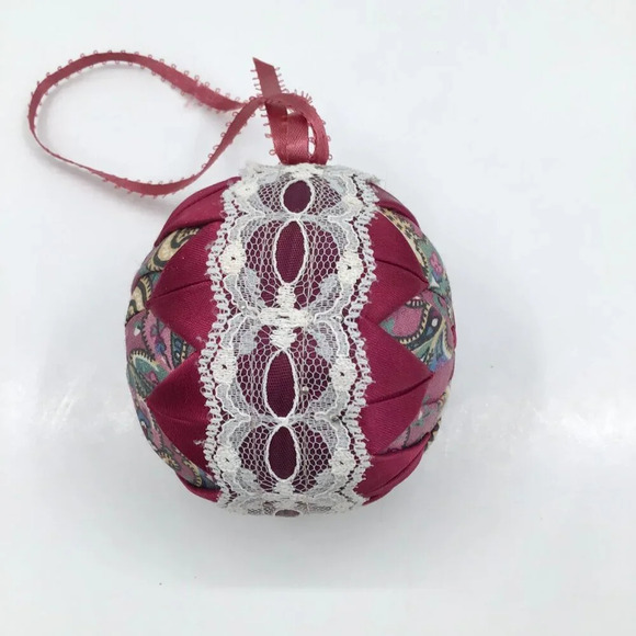 Handmade VTG Quilted Christmas Ornaments Red Green Star Cottagecore Farmhouse - Picture 10 of 10